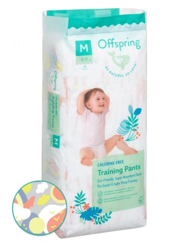 Offspring Трусики-подгузники  расцветка Небо, M 6-11 кг. 42 штуки