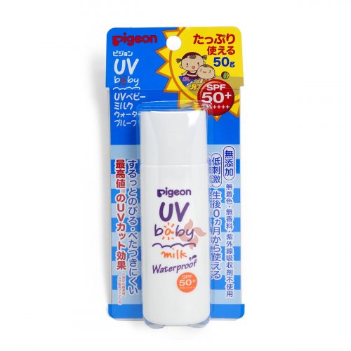 Pigeon Молочко для лица и тела UV SPF50, 50 грамм / цвет белый