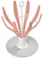 Beaba Сушка для бутылок Flower foldable draining rack / цвет pink (розовый)					