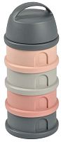 Beaba Набор контейнеров для детского питания Boite Doseuse, 4 штуки / цвет серый-розовый					
